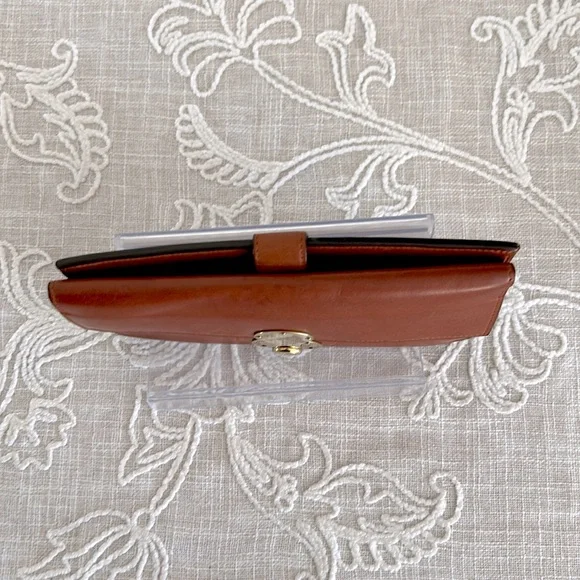 Ralph Lauren Authentic Ricky Collection Brown Leather Long Wallet With COA - Picture 4 of 16